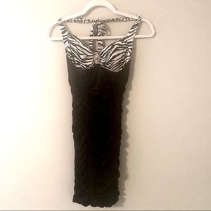 Ruby Rox party dress with brooch